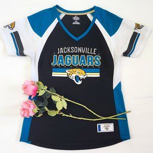 Women's Jacksonville Jaguars Size Large-Teal/ Black T Shirt. LIKE NEW